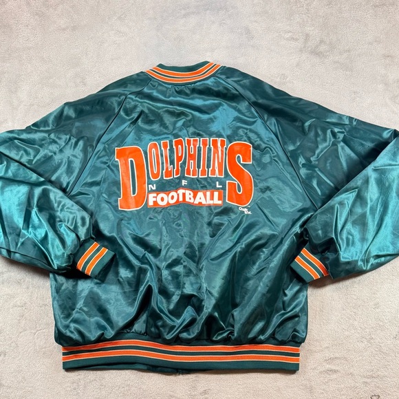 Vintage 90’s Chalk Line Miami Dolphins Satin Jacket Size XL Clean - Picture 4 of 4